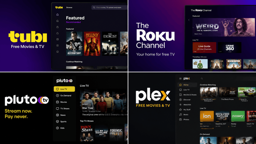Best Free Streaming Services to Watch Movies & TV Shows&nbsp;Legally